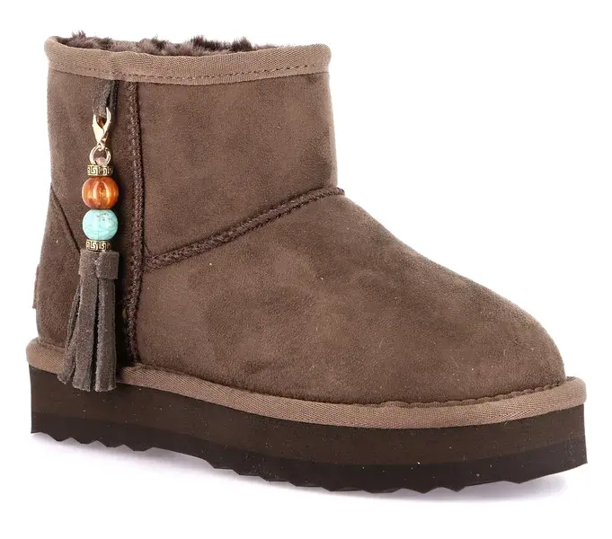 PO0058-MARR-0003 Grunland - Stivaletto con zeppa e nappina Marrone - immagine 1